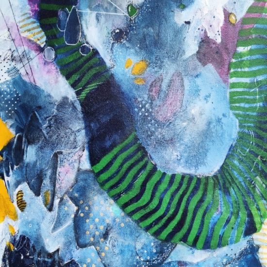 When the boa wore stripes to the masquerade Art by Asma Kazi