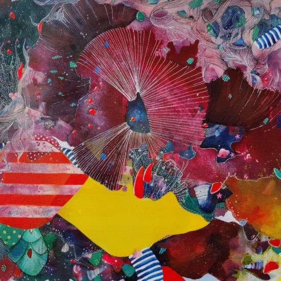 Curiouser & Curiouser_Acrylic and Ink on Canvas_91.44x60.96cm_2020S