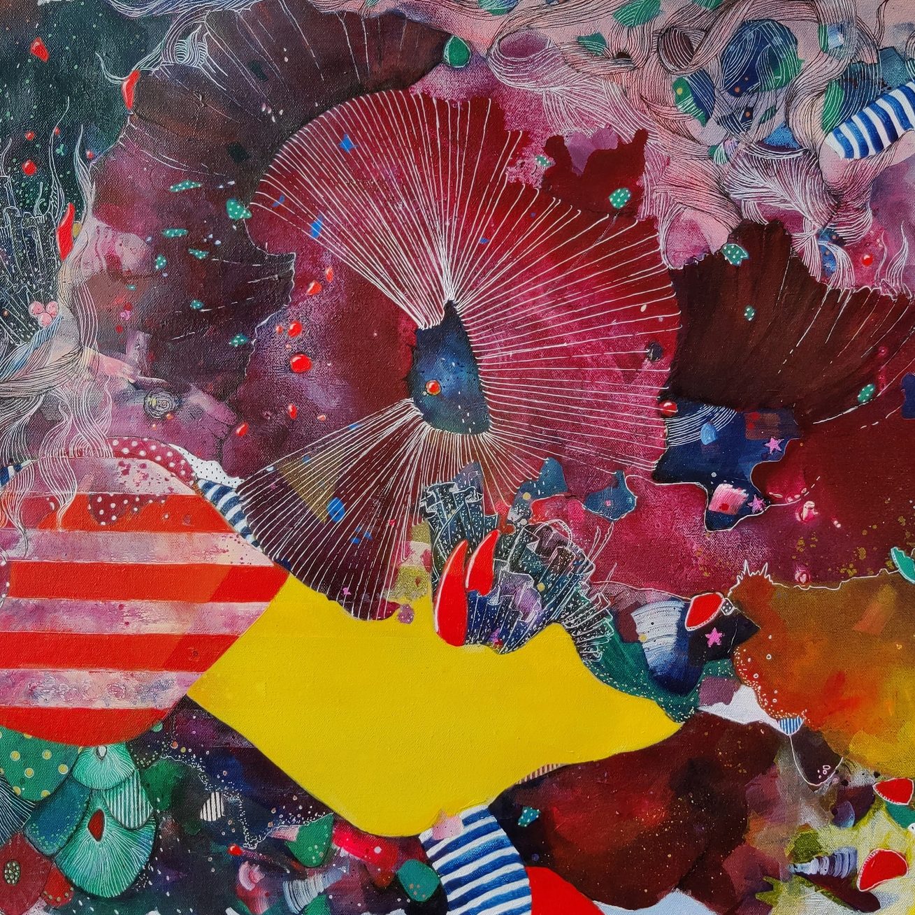 Curiouser & Curiouser_Acrylic and Ink on Canvas_91.44x60.96cm_2020S