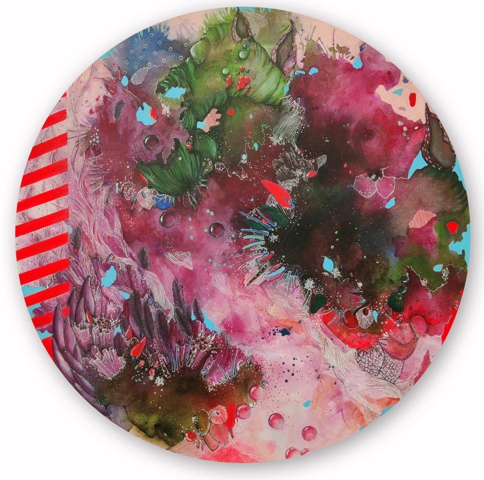 Stegosaurarium_Acrylic and Ink on Canvas_2020s