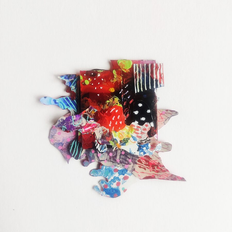 Asma Kazi surreal cosmic landscape painting with vibrant organic forms, imagined flora, and galaxy-inspired ecosystem.
